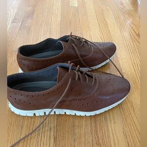Brown leather Cole Haan ZeroGrand women’s Oxford loafers size 11